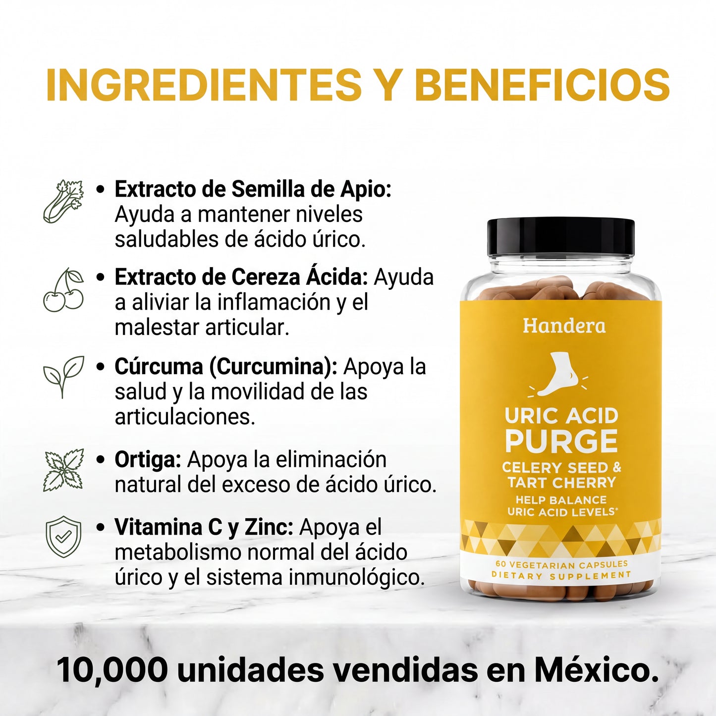 Handera™ Cápsulas Purge Ácido Úrico